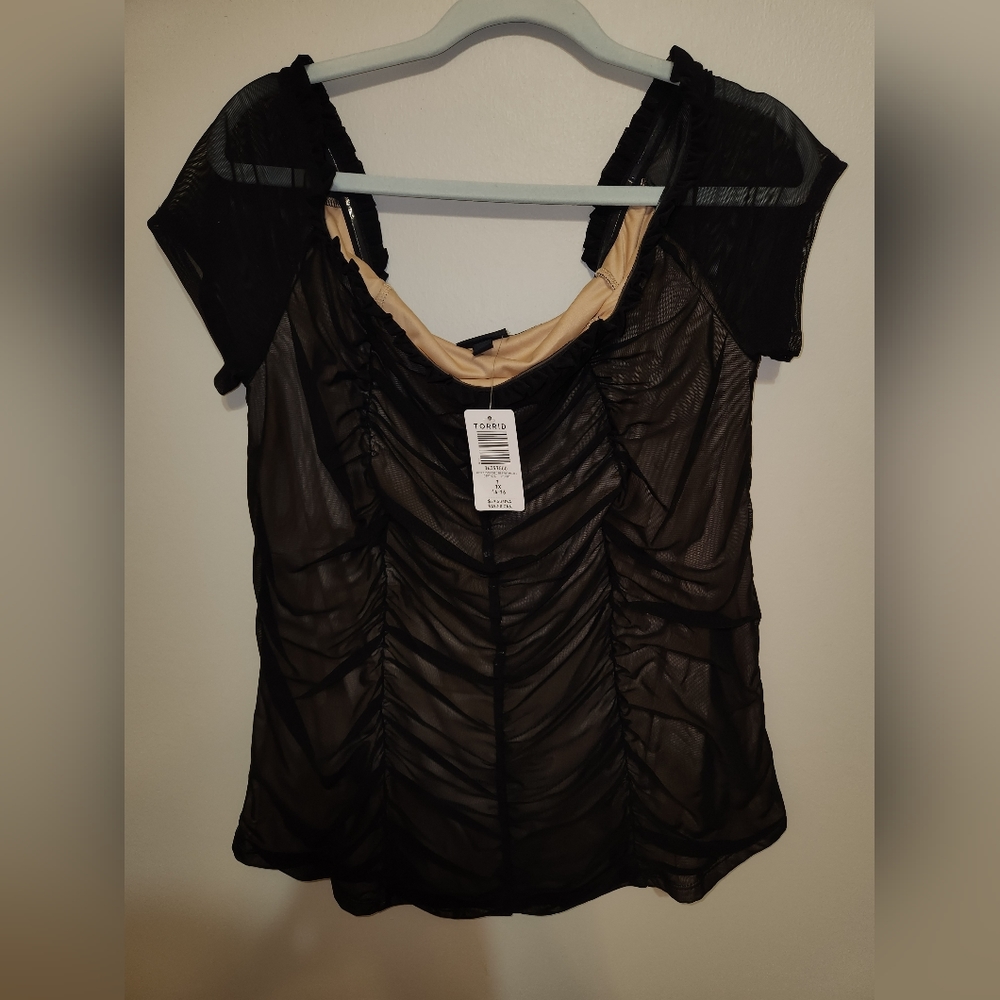 Torrid Ruched Off Shoulder Top